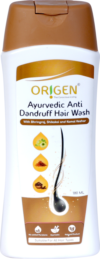 Origen Ayurvedic Anti-Dandruff Shampoo For Dandruff-Free, Clean & Healthy Hair | Zero Harsh Chemicals (180ml)