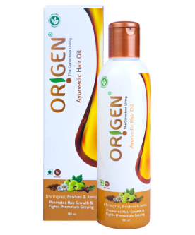 Origen All-Natural Ayurvedic Hair Oil | Helps Fight Premature Greying & Promotes Hair Growth | Zero Harsh Chemicals (180ml)