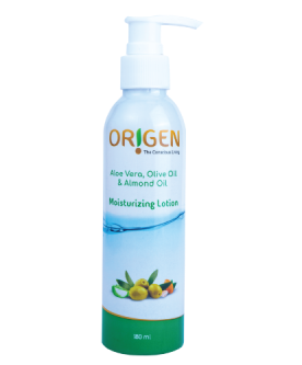 Origen Moisturizing Lotion | Repairs Dry, Damaged & Scaly Skin | Goodness of Aloe Vera, Olive Oil, Almond Oil (180ml)
