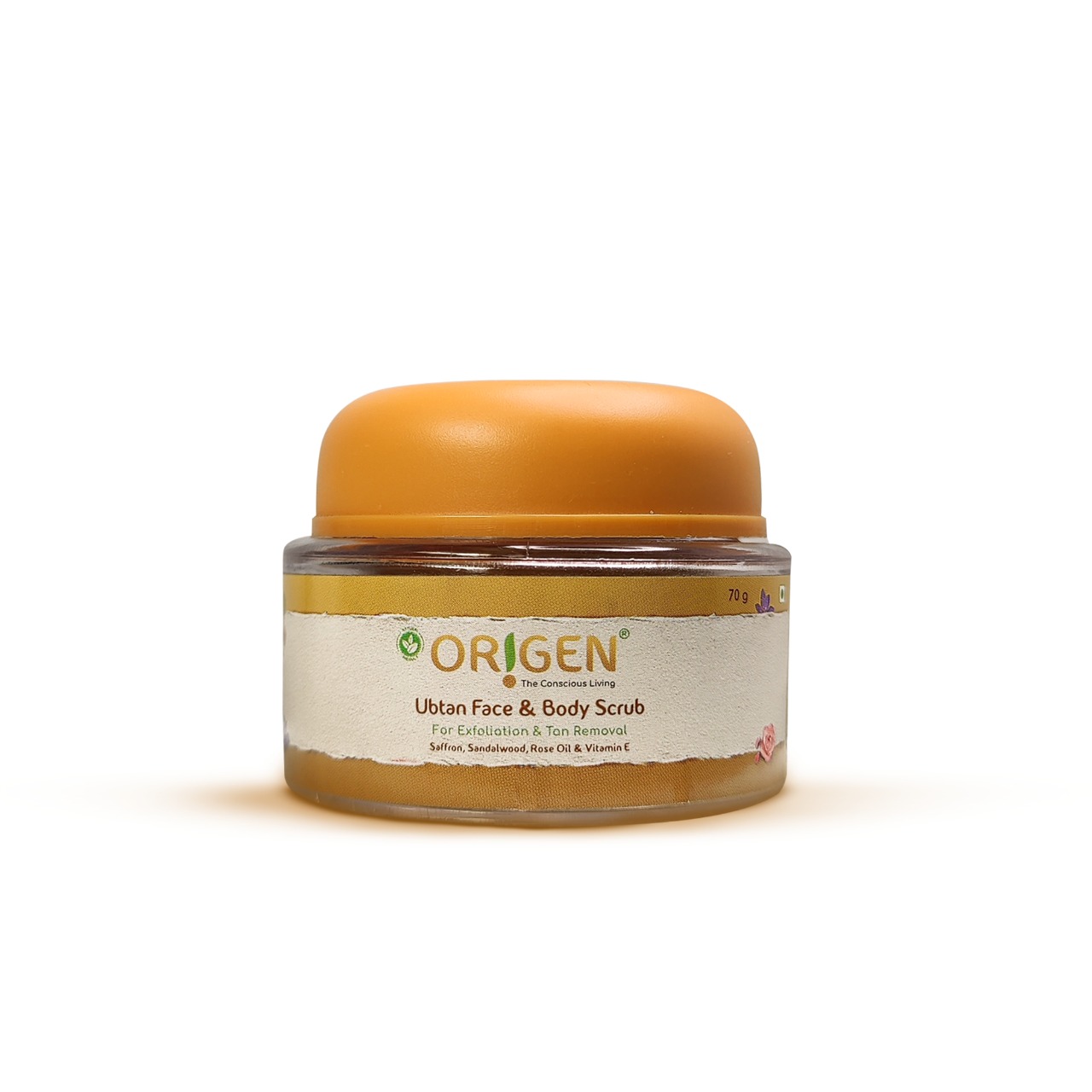 Origen Daily Use Ubtan Face & Body Scrub | Removes Tan & Prevents Hyperpigmentation | Ayurvedic & Naturally Crafted (70g)