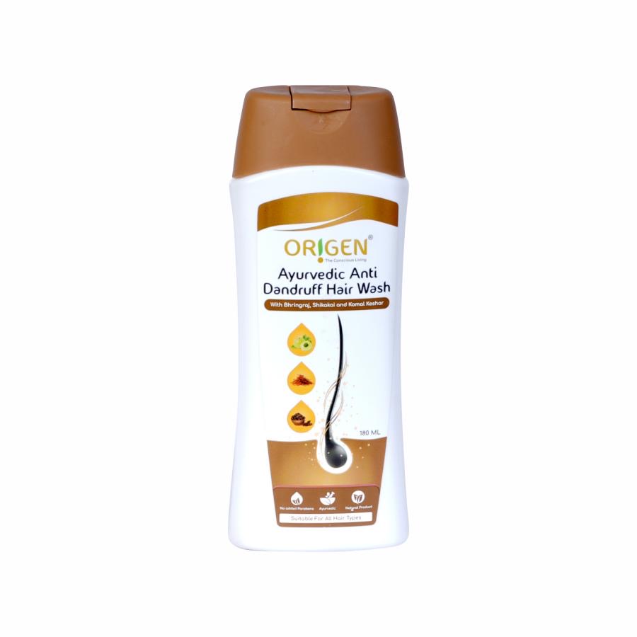 Origen Ayurvedic Anti-Dandruff Shampoo For Dandruff-Free, Clean & Healthy Hair | Zero Harsh Chemicals (180ml)