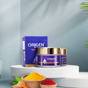 Night Cream with Kumkumadi Oil, Vitamin E & Curcumin Extracts -Reduce Skin Aging & Moisturize Skin